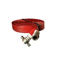 Fire Hose 30 Mtr 2.5 Inch With Wire-Binded Instantaneous Aluminum Coupling, Red