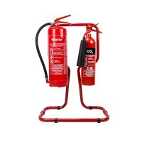 Double Fire Extinguisher Stand - Red