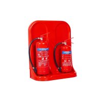 Double Fire Extinguisher Stand Ground Mounted Plastic type