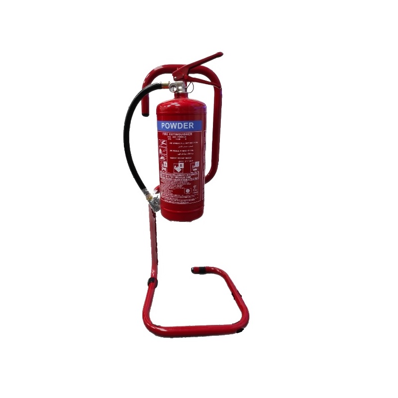 Single Fire Extinguisher Stand – Tubular Mild Steel – Red Powder Coating Finish