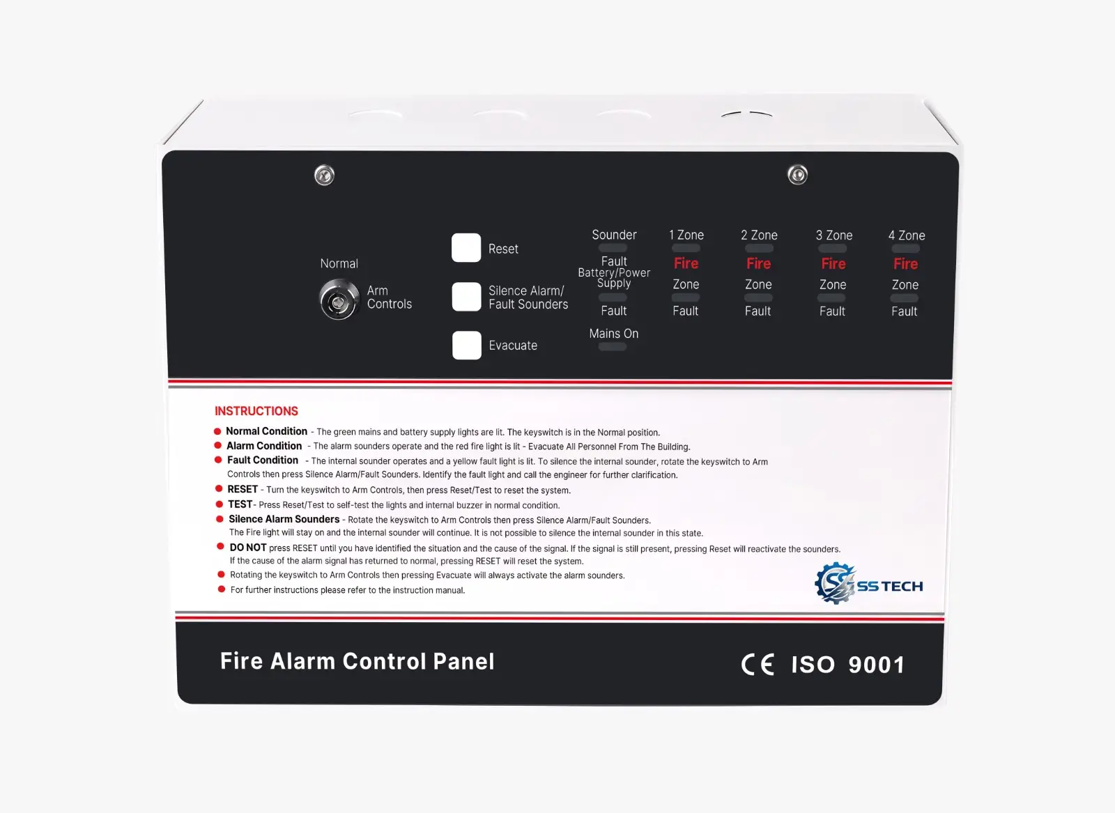 Con Fire Alarm control panel 8 zone