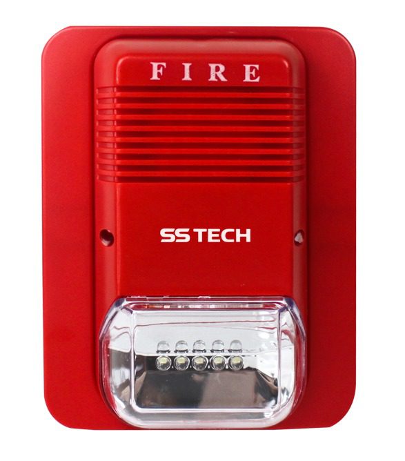 Conventional Fire Alarm Sounder with Flasher | Dual Alert System | for gas,fire alam , and cctv in UAE